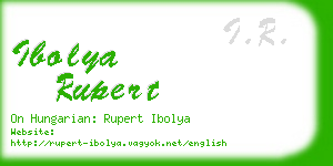 ibolya rupert business card